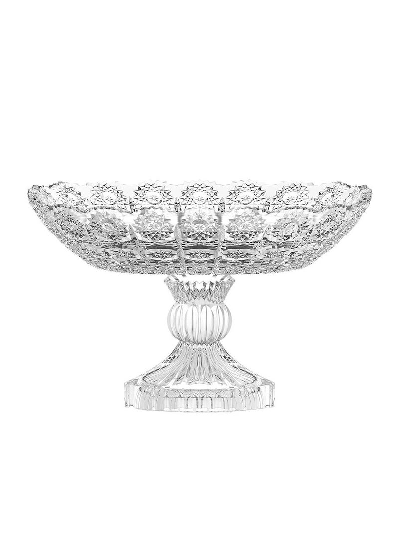 وعاء فاكهة زجاجي، ٢٧.٥ سم - طاولة طعام، وعاء زجاجي، أوعية تقديم الطعام، وعاء فاكهة زجاجي، أوعية بتصميم زهور شائكة، أوعية خضراوات، أوعية تقديم، وعاء سلطة - Image 3