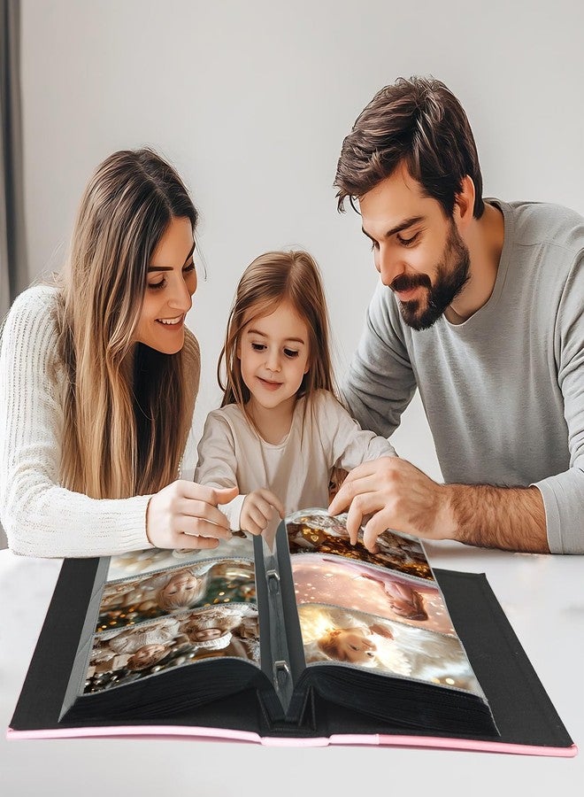 آرت ماج ألبوم صور Artmag 4x6، 300 صورة، غطاء جلدي كبير السعة، ألبومات صور زفاف عائلية، يحمل 300 صورة أفقية 4x6 (أحمر) - Image 5