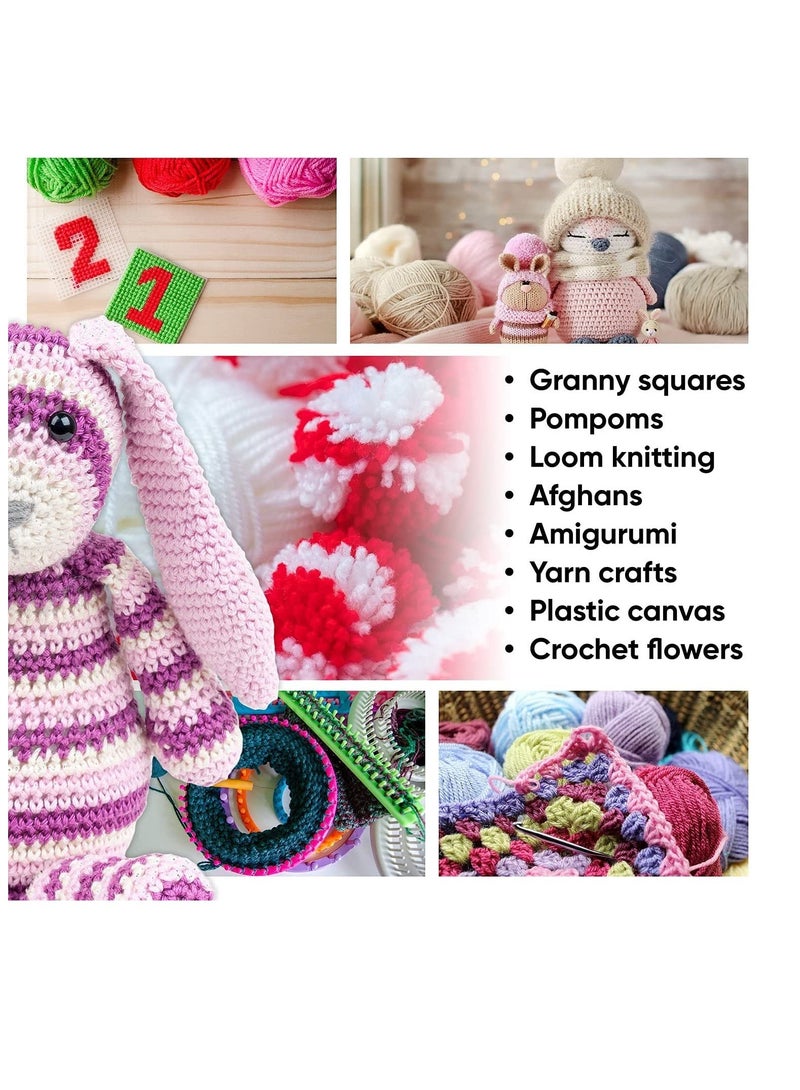 XiuWoo 12 Piece Knitting Yarn Colorful Acrylic Knitting Yarn Worsted for Crochet and Knitting Craft Projects Various Starter Crochet Kits for Adults and Kids Yarn Bulk - Image 2