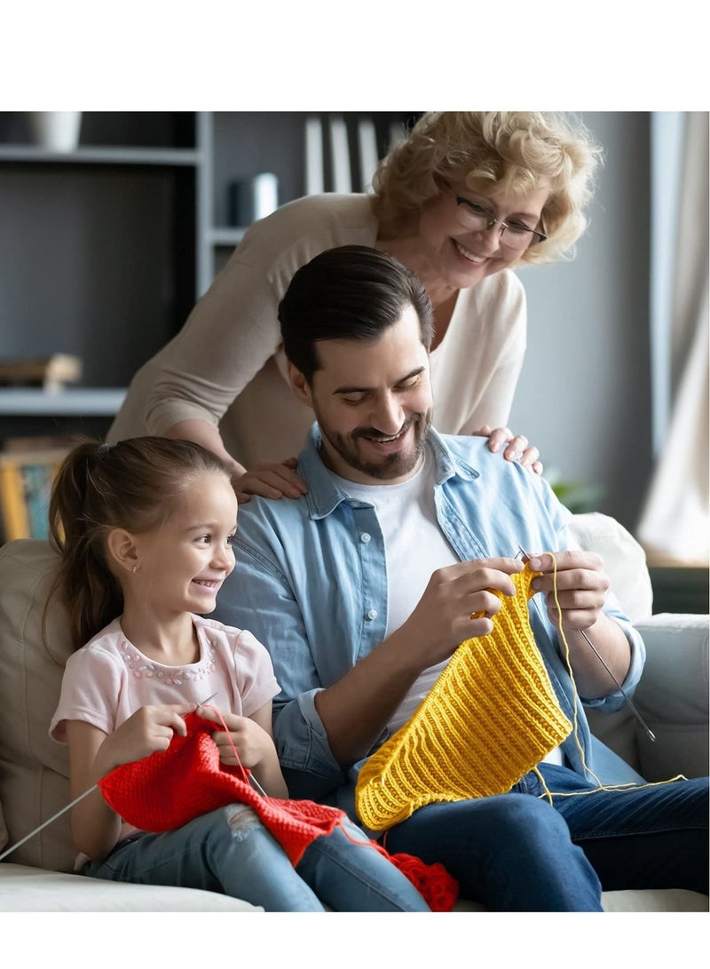 XiuWoo 12 Piece Knitting Yarn Colorful Acrylic Knitting Yarn Worsted for Crochet and Knitting Craft Projects Various Starter Crochet Kits for Adults and Kids Yarn Bulk - Image 4