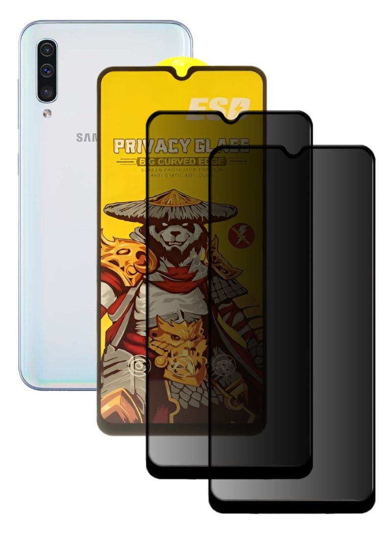 ESD 2 Pieces Tempered Dustproof Privacy Glass Screen Protector Compatible For Samsung Galaxy A50 - Image 1