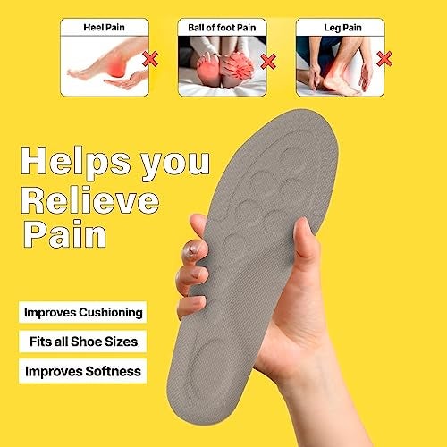 GREEMITO 4D Foam insole for shoes men and Women,Replacement Shoe Inserts for Sports Shoes, Walking, Running, Sports, Formal & Safety Shoes insoles (1 pair) (MALE (Large) 40-45) - Image 5