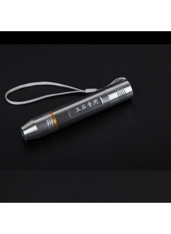 According To The Jade Flashlight Charging Super Bright Bright Gem Jade Professional Jewelry Stone Special Identification Yellow White Purple Light-Color:Yellow Light +18650 Battery + Charger + Gift Box  - Image 1