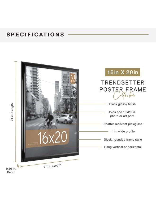 MCS Trendsetter (1-Pack) Back-Loading Wall Art & Puzzle Frame, 16 x 20 in, Black - Image 4