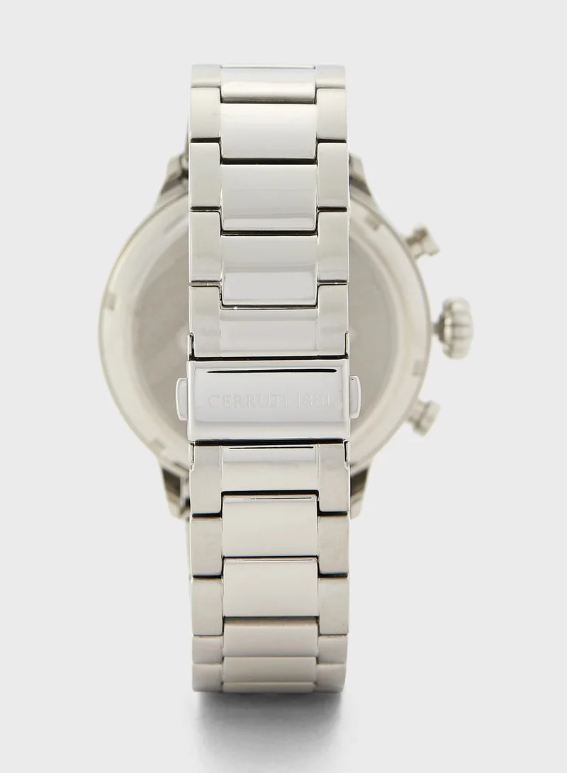CERRUTI 1881 Steel Strap Analog Watch+Pen Set