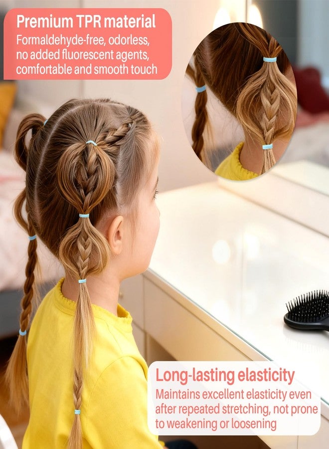 RAQEHO Colored Rubber Bands for Hair - 2000 Small Rainbow Elastic Hair Ties No Damage Bulk Widened Thickened Rubberband for Women Girl Thick Hair Braiding Ponytails Holders Braider Styling Accessories - Image 4