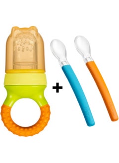 Feeding Set (2 Pieces Silicone Spoons + Fruit Strainer) - pzsku/Z7DD1AC311AA9517E7133Z/45/_/1728631088/e07fbde2-d808-4650-8453-2851eb6ece96