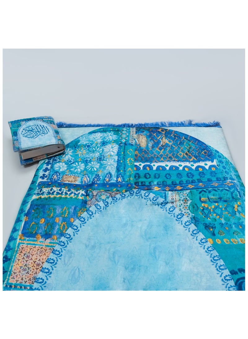 Handmade - Bayt Al-Karam Padded Prayer Mat and Quran Cover Set - Image 1