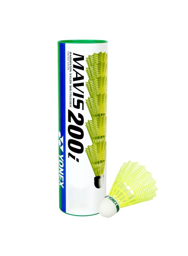 Yonex Mavis 200i Nylon Shuttle Cock, Pack of 6 (Yellow) - Image 3