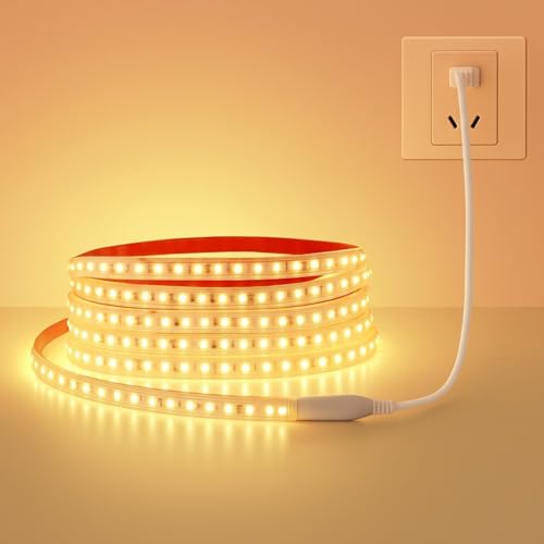 One94Store 5 متر إضاءة حبل LED أبيض دافئ للزينة | أنبوب LED SMD مقاوم للماء للسقف، ديكور المنزل، ديوالي، المهرجانات، للاستخدام الداخلي والخارجي - Image 1