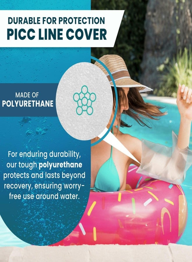 AquaShield Aqua Shield's PICCGard: waterproof, reusable IV/PICC line sleeve for shower use. Durable polyurethane, flexible fit, skin-friendly. Ideal for medical professionals & home users - Small: 9"-12" Size - Image 3