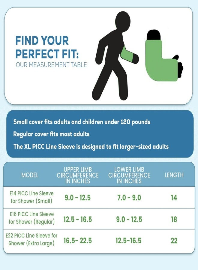 AquaShield Aqua Shield's PICCGard: waterproof, reusable IV/PICC line sleeve for shower use. Durable polyurethane, flexible fit, skin-friendly. Ideal for medical professionals & home users - Small: 9"-12" Size - Image 2