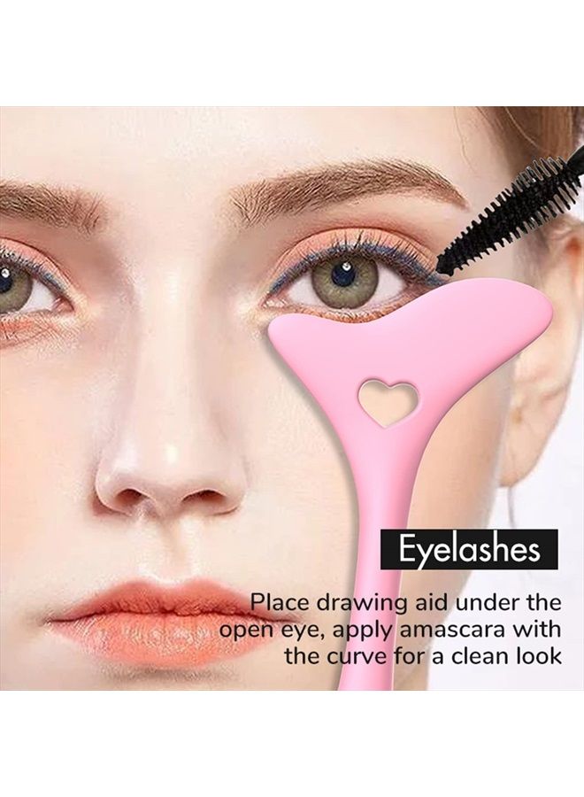LLWEIMIXW Eyeliner Stencils Wing Tips, Silicone Eyeliner Aid, Marscara Drawing Aid, Lipstick Wearing Aid, Face Cream/Mask Applicator, Easy Makeup Tool, Resusable Silicone Eyeliner Tool, Eyeliner Applicator Tool - Image 4