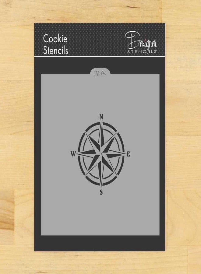 Designer Stencils Compass Rose Cookie and Craft Stencil CM094 by Designer Stencils - Image 1