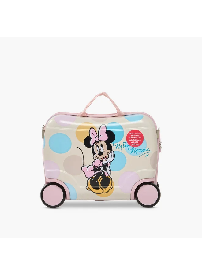 Disney Girls Minnie Mouse Print Hardcase Rider Trolley Bag - 20 inches Cabin Bag SZAC-20