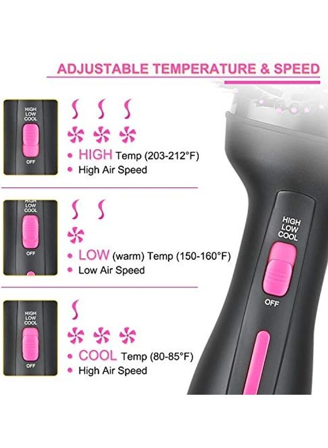 NIBEMINENT 3-In-1 Hot Air Brush Black/Pink - Image 4