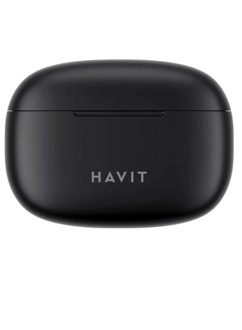 havit True Wireless Bluetooth V5.3 Earbuds, HiFi Stereo with Deep Bass, Smart Touch Control, 10mm Driver, Dual Microphones with ENC for Clear Calls, 20 Hours Playback, In-Ear Earphones, Compatible with iOS and Android Devices, Wireless Earphones for Music & Calls (Black) - Image 5