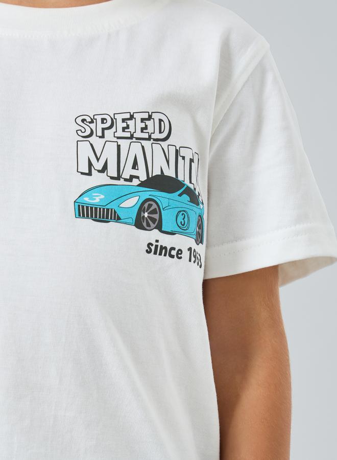 Styli Boys Off-White Graphic Cotton T-Shirt - Image 4