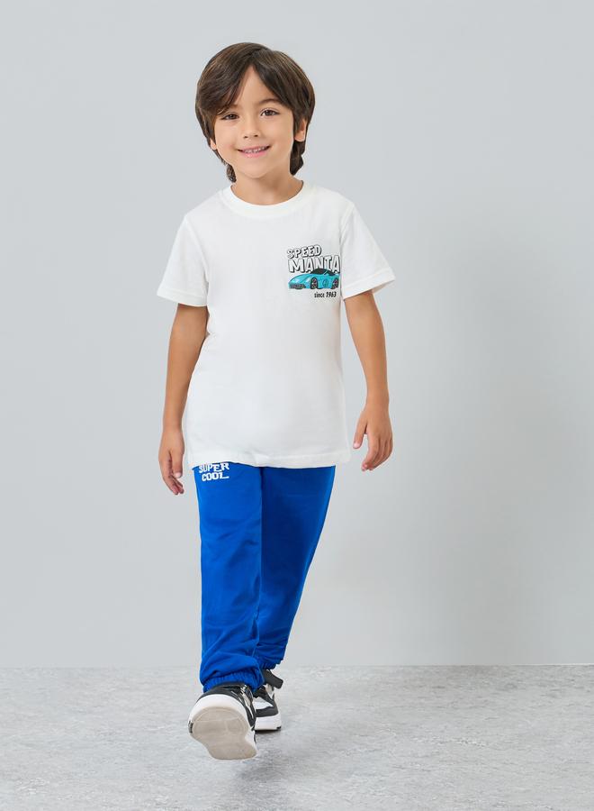 Styli Boys Off-White Graphic Cotton T-Shirt - Image 2