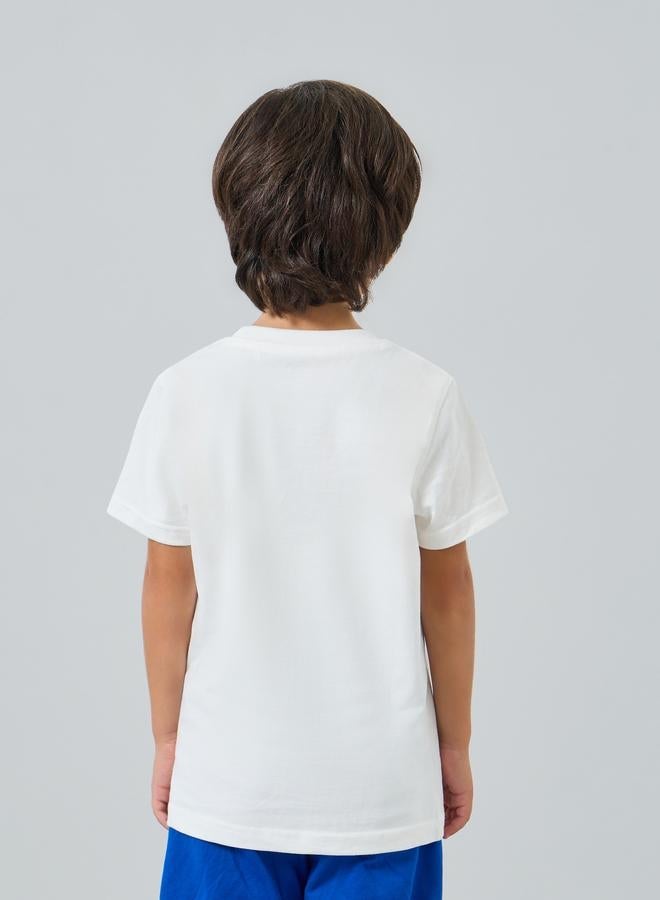 Styli Boys Off-White Graphic Cotton T-Shirt - Image 5