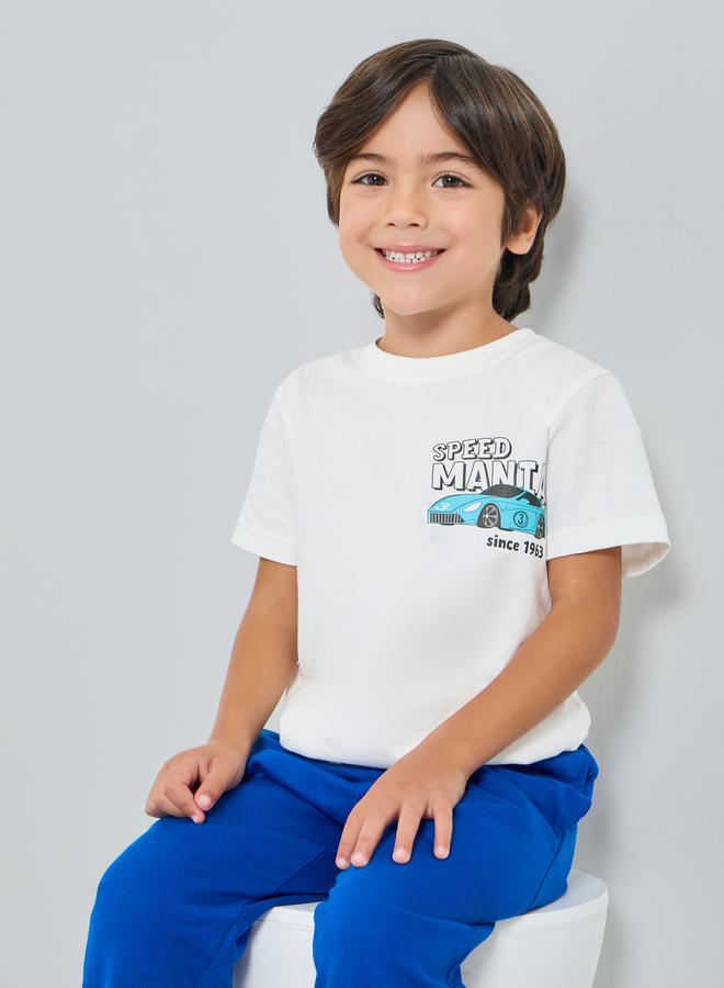 Styli Boys Off-White Graphic Cotton T-Shirt - Image 3