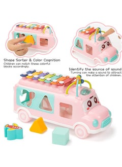 Generic Baby Toy 12 18 Months, Music Bus Xylophone for Kids Toy, Baby Toys for 1 Year Old Boys and Girls with Building Blocks, Musical Toys for Toddlers 1 3, Early Educational Toys for Toddlers Gift  - Image 3