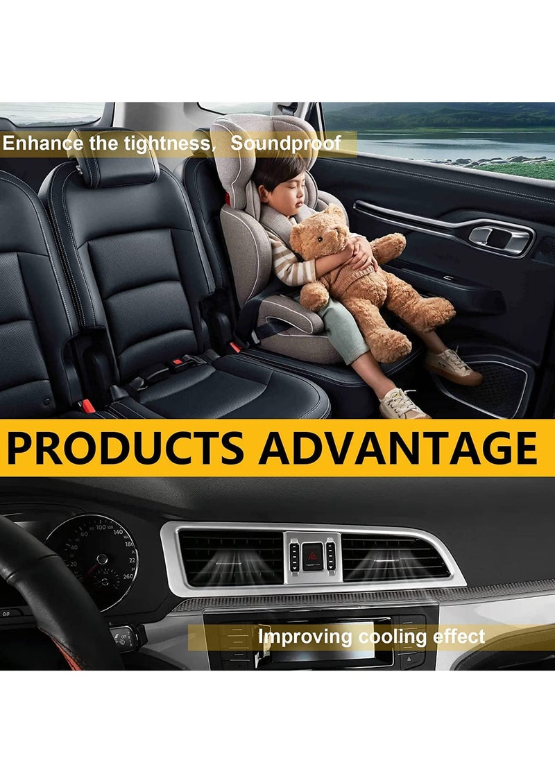 SYOSI Car Weather Stripping Door Rubber Seal Strip Double Layer 5 Holes Universal Self Adhesive Auto Soundproofing For Tailgate Weatherstrip Engine Cover Noise Insulation 10M  - Image 2