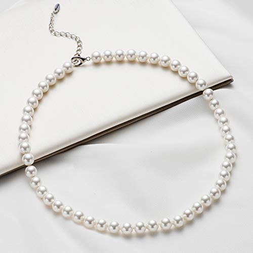 BULINLIN Beaded Strand Pearl Choker Necklace - Fashion Jewelry Birthday Gifts For Women(21-8mm White) - Image 5