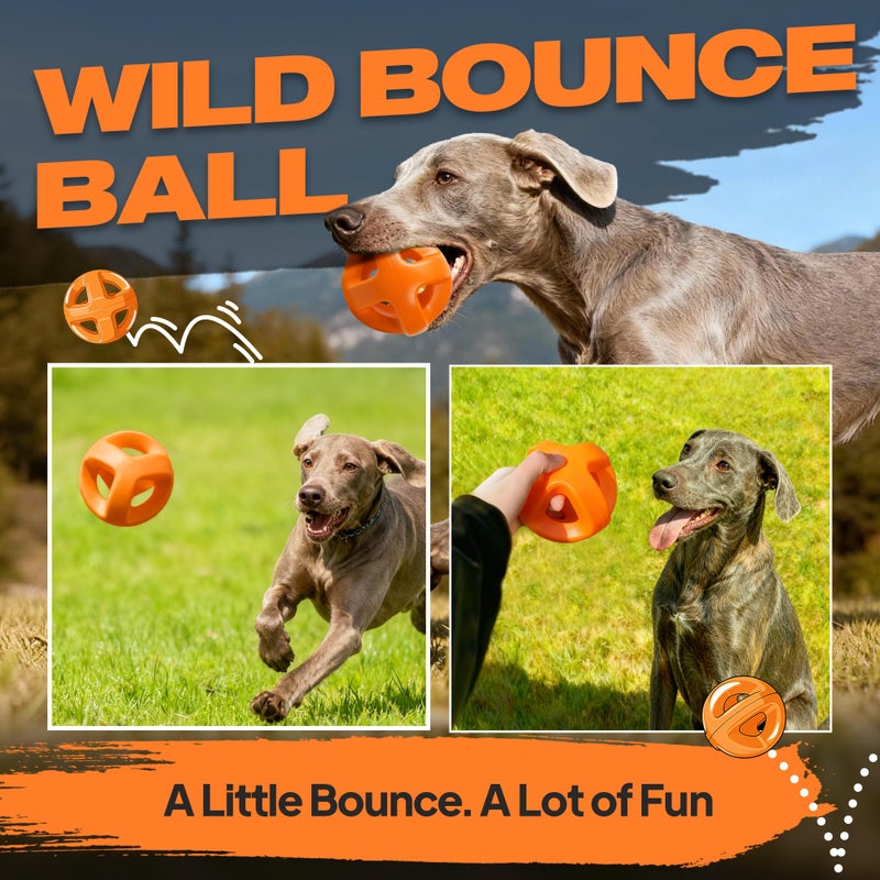 Fida Natural Rubber Dog Balls for Aggressive Chewers, Durable Dog Chew Toys for Large Dogs, Interactive Fetch & Tug of War Toys for Medium Large Breed Non-Toxic Dish Washable,4.5 * 4.5" - Image 5