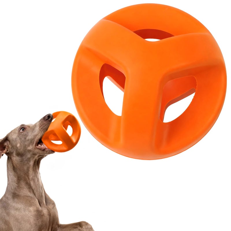 Fida Natural Rubber Dog Balls for Aggressive Chewers, Durable Dog Chew Toys for Large Dogs, Interactive Fetch & Tug of War Toys for Medium Large Breed Non-Toxic Dish Washable,4.5 * 4.5" - Image 1