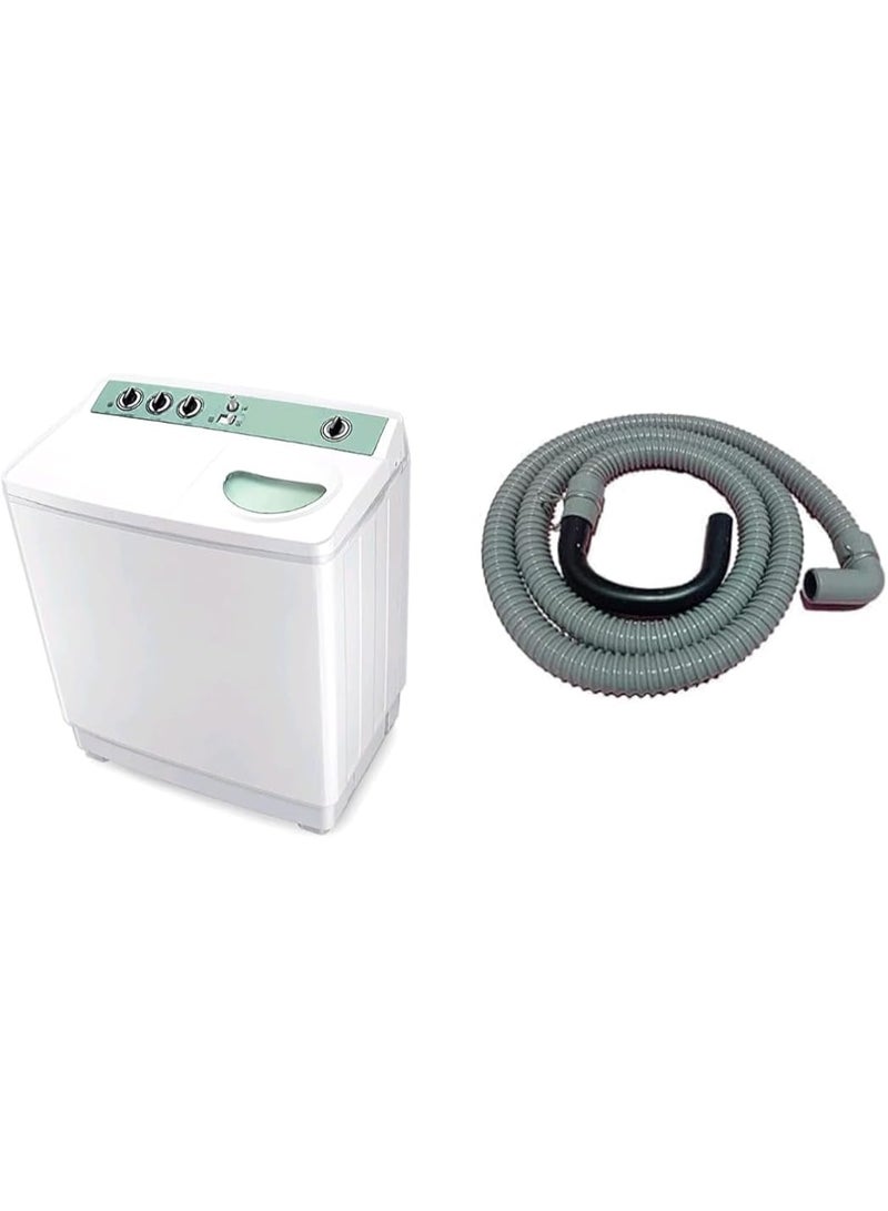 Imported washing machine drain hose compatible with Toshiba semi-automatic washing machines (with pump) in 6kg, 7kg, 10kg, and 12kg capacities. - Image 1