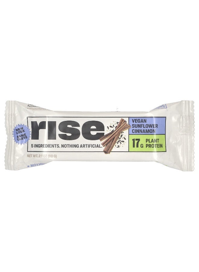 RiseBar Rise Bar, Protein Bar, Vegan Sunflower Cinnamon, 12 Bars, 2.1 oz (60 g) Each - Image 3