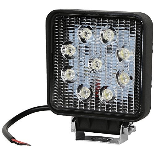 Autofy 9 LED Universal Bike Motorcycle Car Fog Light Work Light Heavy Duty Aluminum All Weather SMD CREE Bar Light for Bikes SUV ATV Cars - with Fitting Inside(27W, White Light, Single Unit) - Image 4