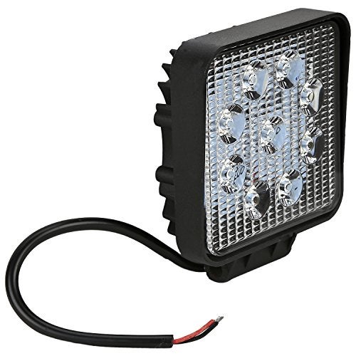 Autofy 9 LED Universal Bike Motorcycle Car Fog Light Work Light Heavy Duty Aluminum All Weather SMD CREE Bar Light for Bikes SUV ATV Cars - with Fitting Inside(27W, White Light, Single Unit) - Image 3