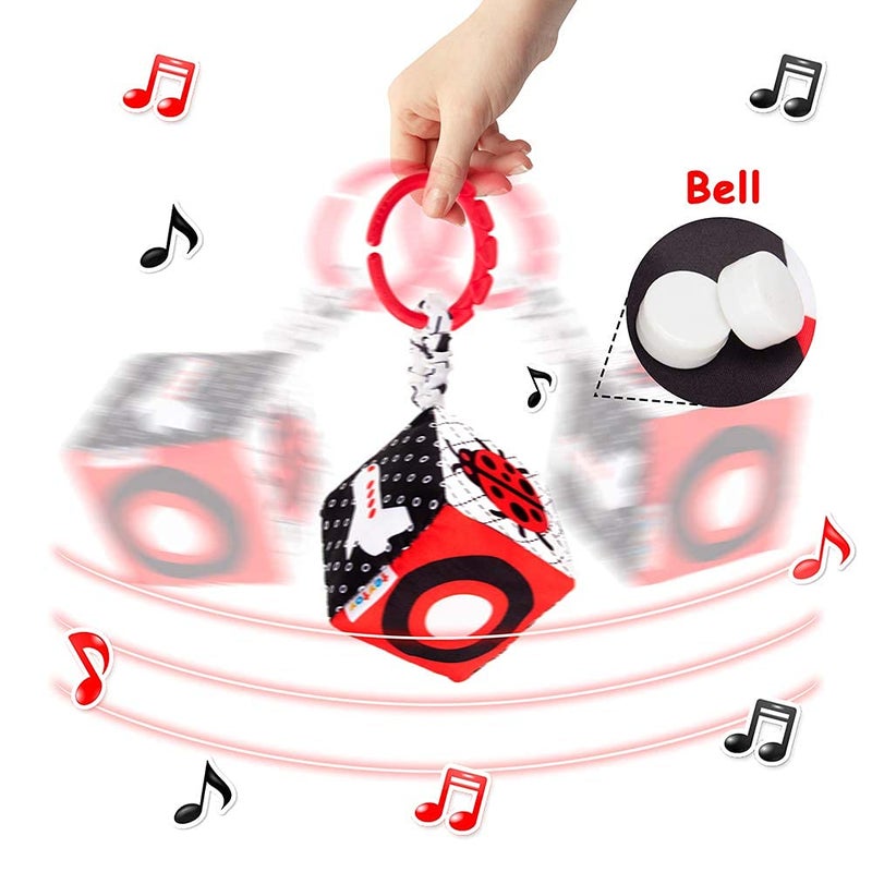teytoy High Contrast Baby Stroller Toy  Black and White Infant Pattern Toys with Rattle  Easy Clip Hanging Toys  Stroller Crib Carseat Toy  Newborn Baby Toys for 0 3 6 9 12 Month - Image 5