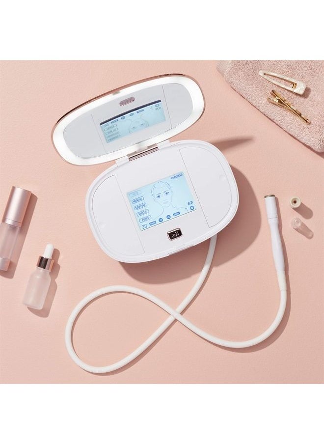 Trophy Skin - UltradermMD - 3 in 1 Home Spa Microdermabrasion - Deep Skin Exfoliator Machine with Real Diamond and Pore Extractor Tips - Rejuvenate Face Skin and Even Out Skin Tone - White - Image 1