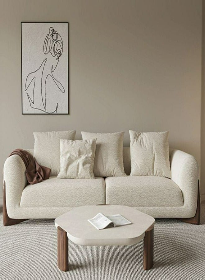 HODGE Corner sofa, size 300x180, camel color, made of durable Swedish wood and Super Soft fabric, Safa Al Madinah - Image 1