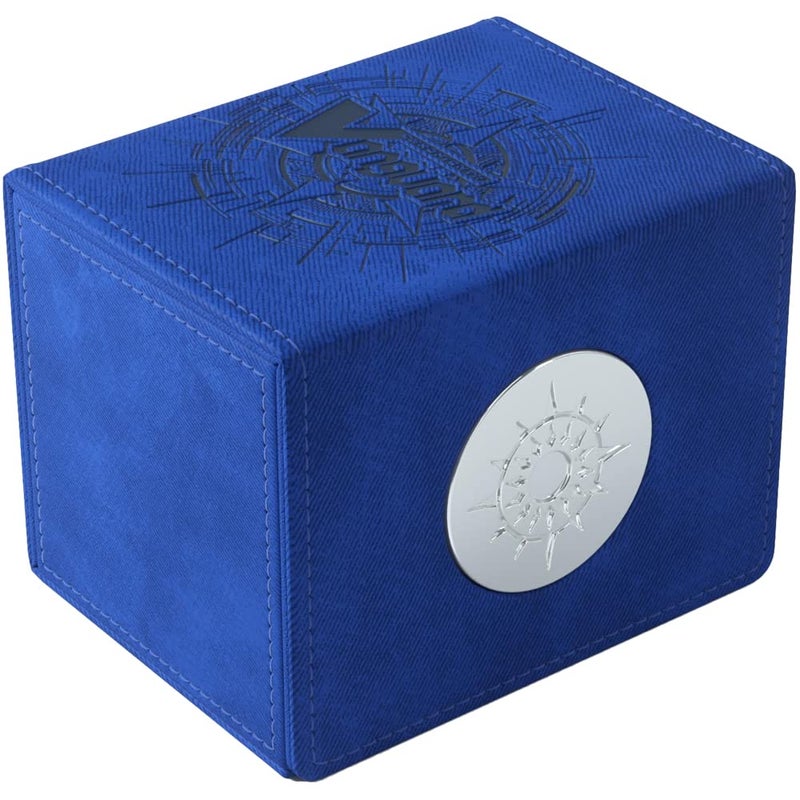 Gamegenic Gamegenic Cardfight!! Vanguard Nation's Vault | Premium Deck Box | Holds up to 50 Double-Sleeved Cards | Extra Drawer for Power Counters and Accessories | Dark States - Blue Color | Made - Image 1