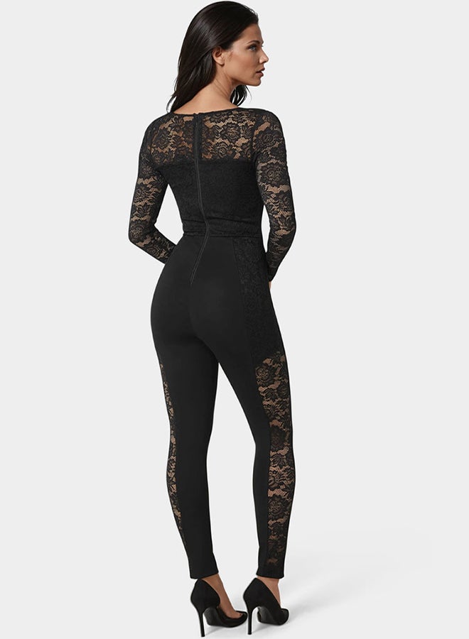 bebe Lace Combo Catsuit  - Image 4