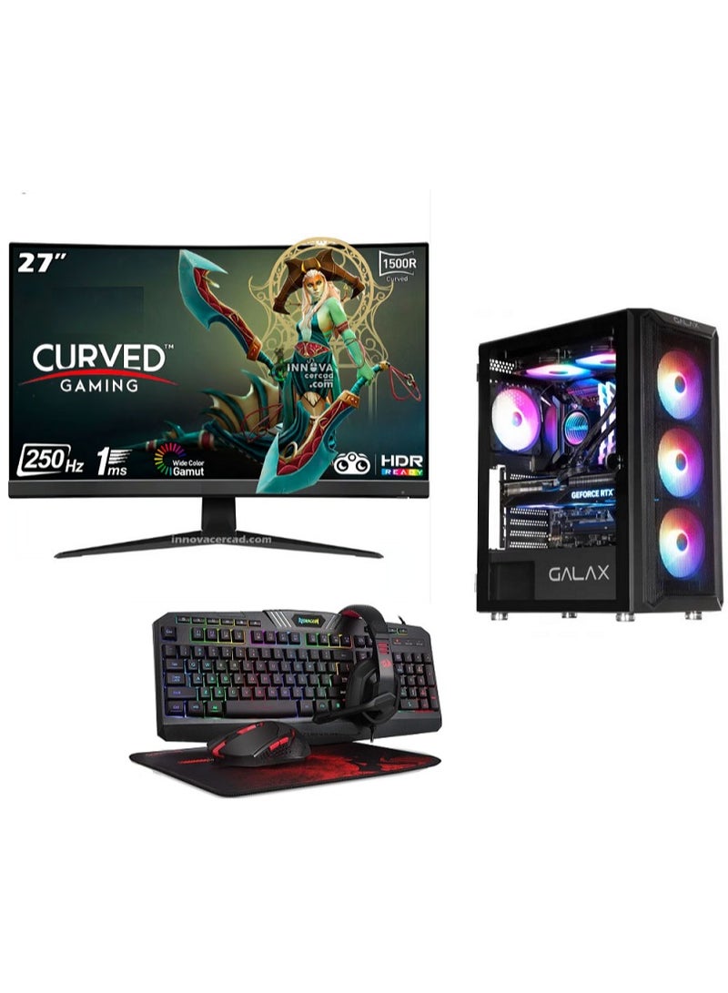 GALAX CP BUDGET GAMING/WORKSTATION BUNDLE SET DESKTOP COMPUTER: Corei5 12400F | RTX 3060 12GB GRAPHICS| 16GB RAM | 1TB NVME  | Windows 11 | WIFI BT READY