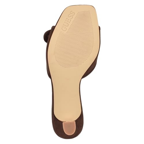 Guess Women's Dista Heeled Sandal, Dark Brown Leather 200, 6 - Image 4