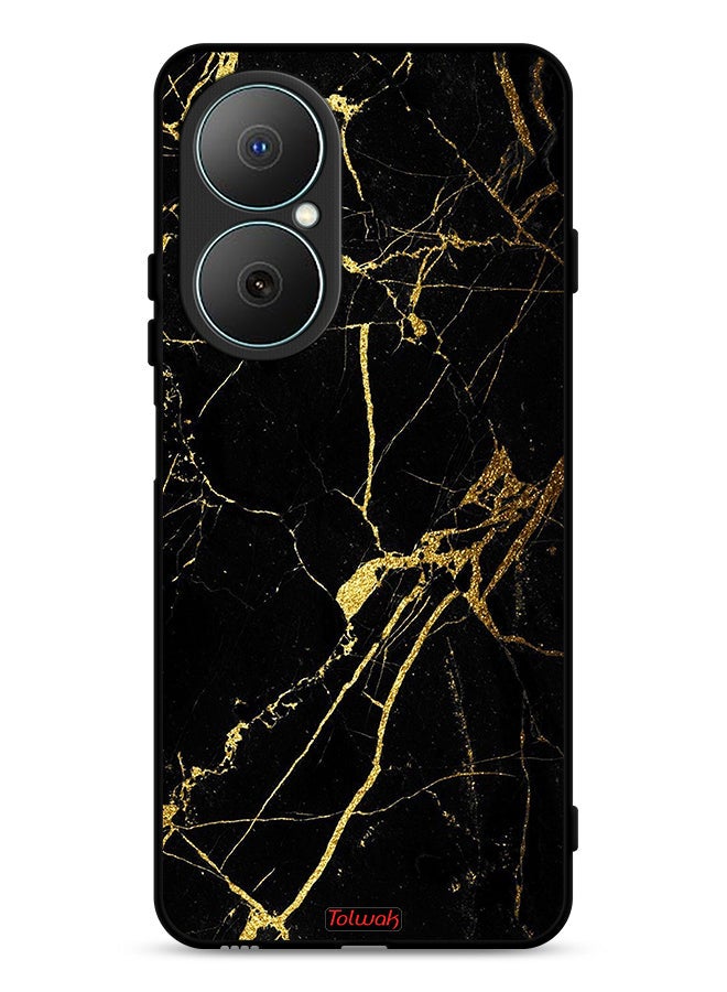 Tolwak غطاء حماية لهاتف هواوي نوفا Y73 بتصميم رخامي متصدع