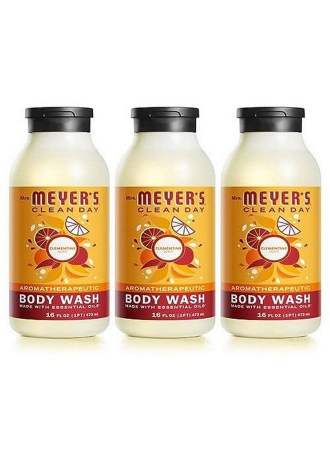 Mrs. Meyer's Clean Day Moisturizing Body Wash For Women And Men Biodegradable Shower Gel Formula Made With Essential Oils Clementine 16 Ozpack Of 3 - Image 1