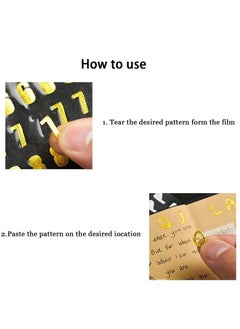 SYOSI Gold Glitter Number Stickers 7 Sheets Self Adhesive Small Numbers Reflective Sticker  for Crafts Scrapbooks and Greeting Cards, Inventory Storage Organizing 9 Types of Numbers 0-9 560 PCS  - Image 4