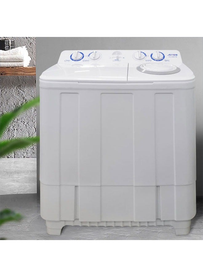 Arrow Twin Tub Semi Automatic Washing Machine - 8kg - White - RO-09KTM - Image 4