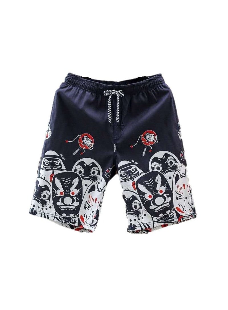 Y&D 1-Piece Men Swim Beach Shorts Quick Dry Swimming Trunks Drawstring Surfing Board Shorts Loose Boxers Short Pants  - Image 1