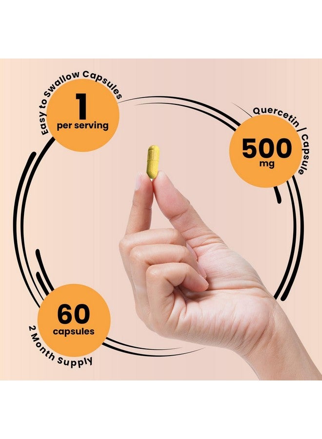 Genex Formulas Quercetin 500mg -60 Capsules for 60 Day Supply - Supplement for Immune Support, Antioxidant and Allergy Protection, Non-GMO, Gluten-Free - Image 4