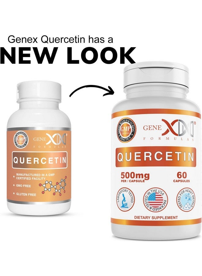 Genex Formulas Quercetin 500mg -60 Capsules for 60 Day Supply - Supplement for Immune Support, Antioxidant and Allergy Protection, Non-GMO, Gluten-Free - Image 2