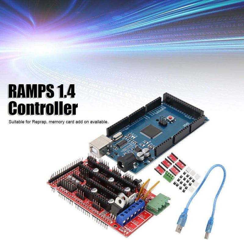 Thincol 3D Printer Controller DIY Kit, RAMPS 1.4 + 2560 R3 Board + 5pcs A4988 Stepper Motor Driver & Heatsink for Arduino RepRap - Image 2