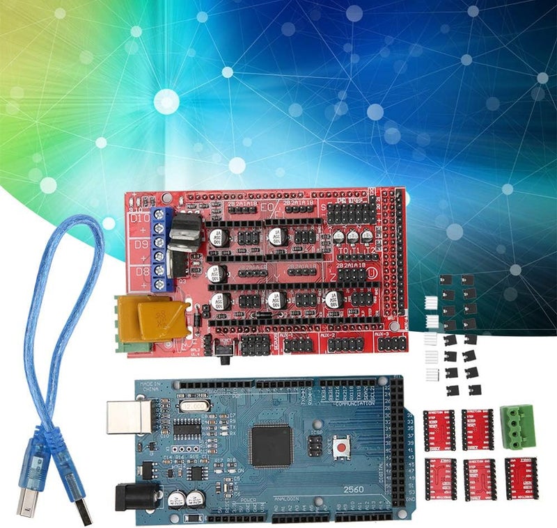 Thincol 3D Printer Controller DIY Kit, RAMPS 1.4 + 2560 R3 Board + 5pcs A4988 Stepper Motor Driver & Heatsink for Arduino RepRap - Image 4